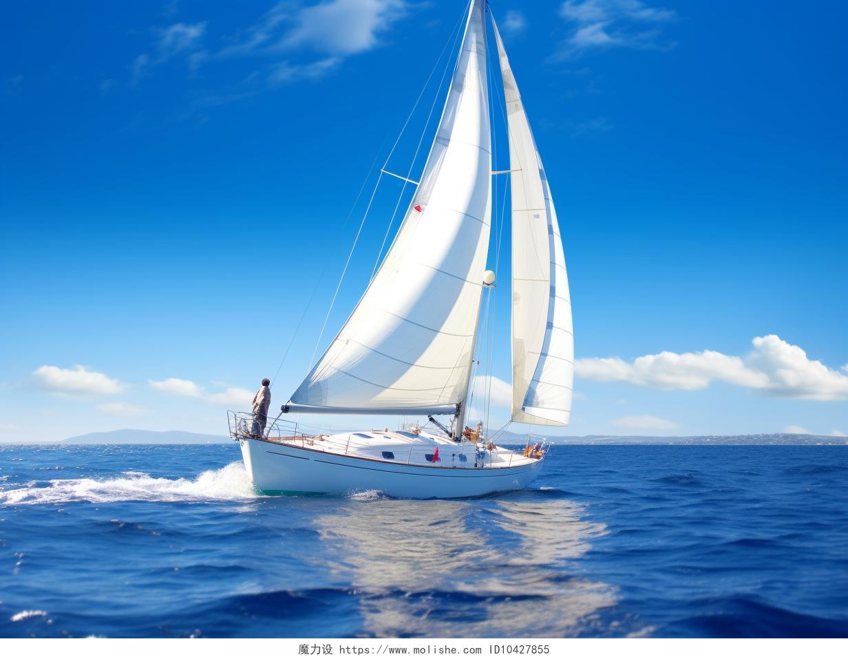 大海帆船大海电脑壁纸清新海边背景风景旅游度假宣传